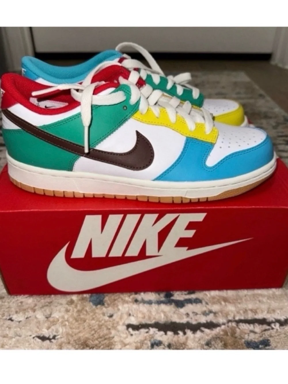 Nike GS Free-99 Dunks Multicolor Low-Top Sneakers